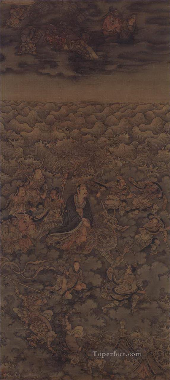 daoist deity of water Wu Daozi traditional Chinese Oil Paintings